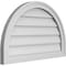 Ekena Millwork Round Top Surface Mount PVC Gable Vent w/ 2"W x 1-1/2"P Brickmould Frame, 28"W x 18"H GVPRT28X1802SN - alternate 4